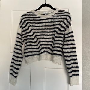 Black & White Striped Knit Pullover